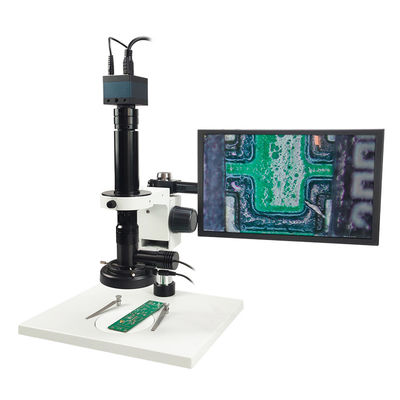 Microscope vidéo monoculaire VM-7513 10X - 200X Microscope à zoom pour les horloges de bijoux