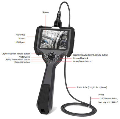 Endoscope d'inspection industrielle portable 160000 pixels VH510-18-100