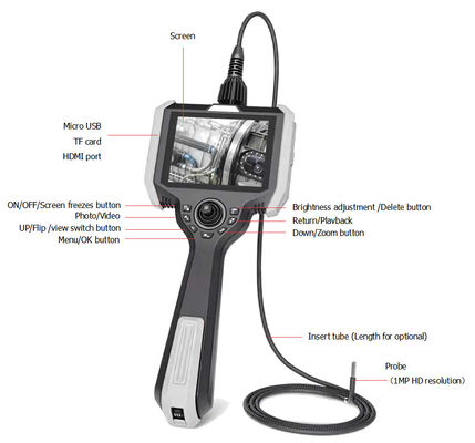 Caméra d'inspection de l'endoscope industriel portatif VH510-60-2500