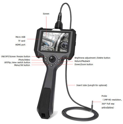 IP67 Caméra d'inspection par endoscope industriel Endoscope numérique portatif IPS