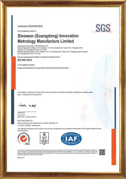 Chine Hoyamo and Sinowon Inc certifications
